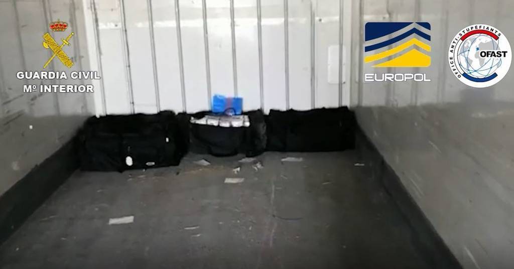 Droga localizada en un semirremolque