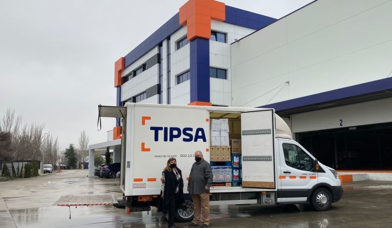 Imagen de la entrega de alimentos