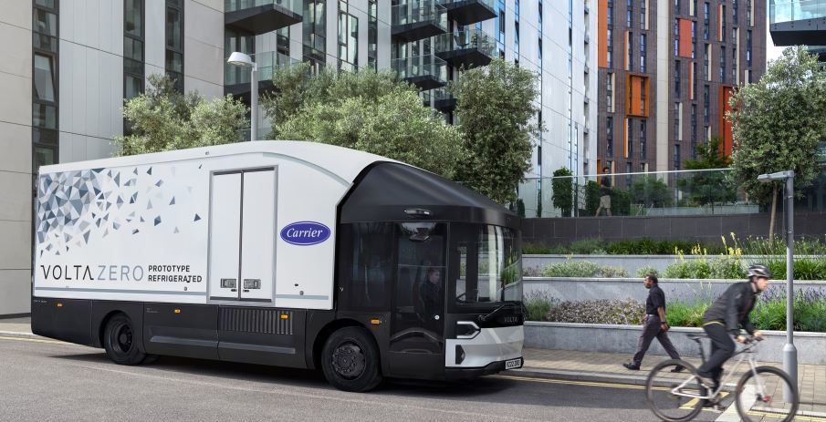 Imagen del Volta Zero con equipo de refrigeración de Carrier