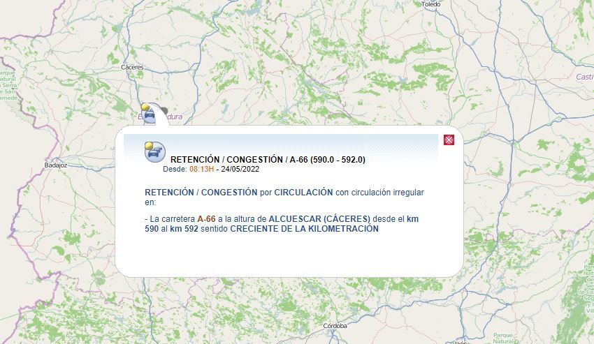 Indicación de la incidencia