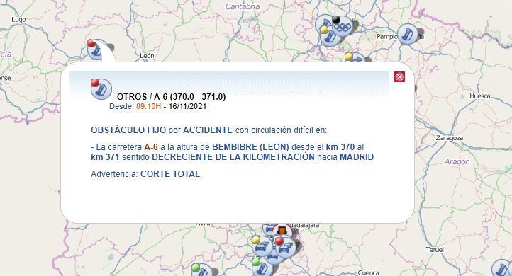 Indicación de la incidencia por parte de la DGT