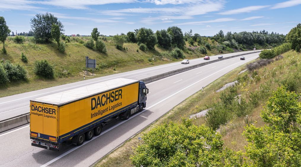 Un camión de Dachser en carretera