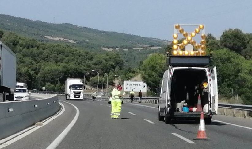 Imagen del camión en dirección contraria