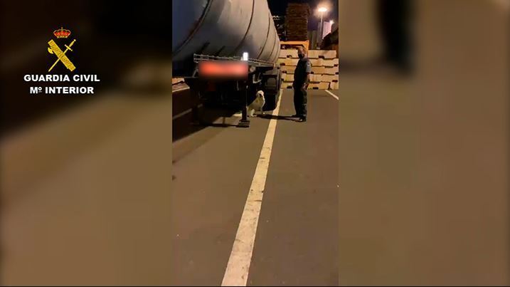 Imagen del camión interceptado