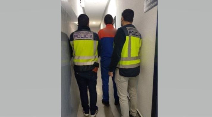 Imagen del detenido por la Policía Nacional