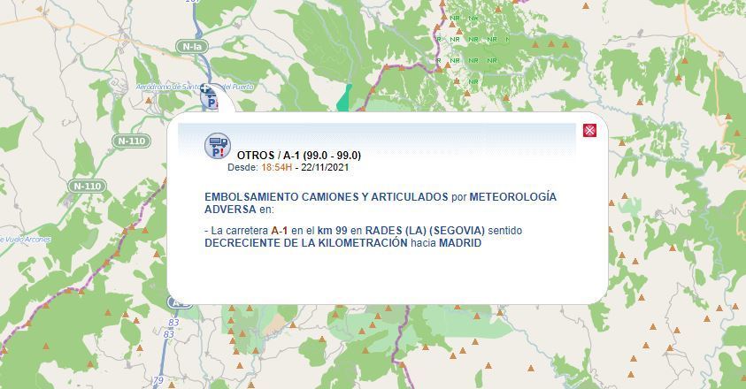 Indicación de la DGT del embolsamiento