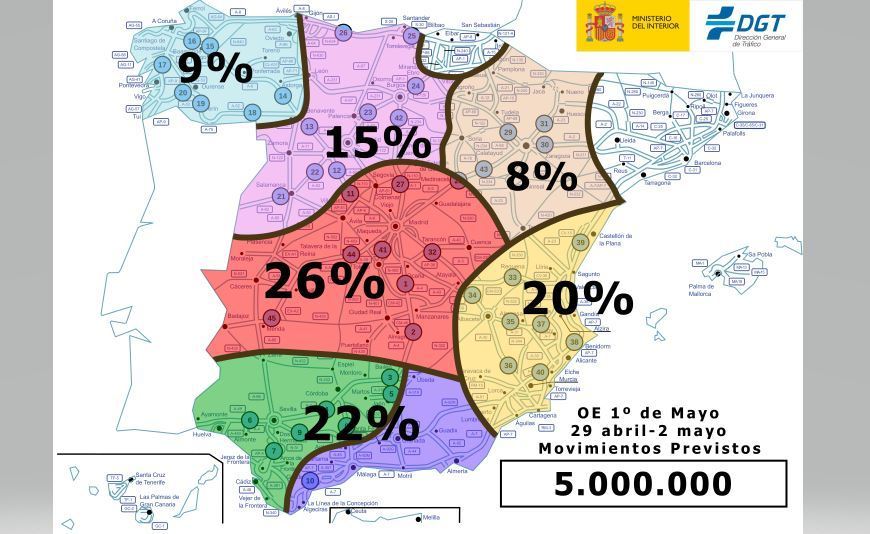 Movimientos previstos en la Operación 1º de mayo