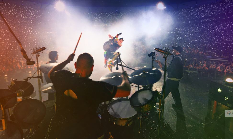 Imagen de un concierto de Coldplay