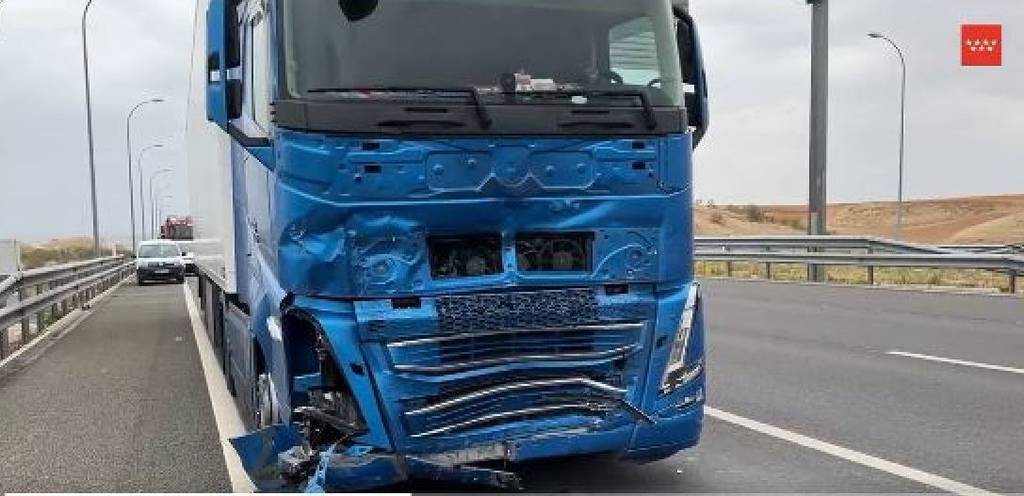 Imagen de uno de los camiones accidentados