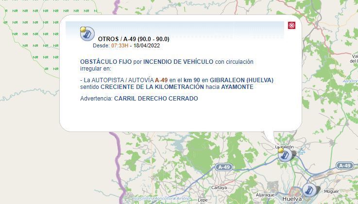Indicación de la incidencia