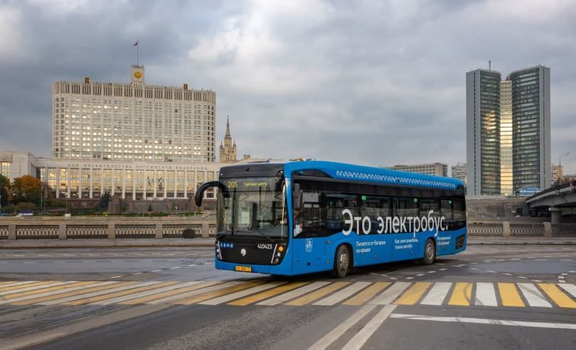Imagen de un autobús eléctrico de Moscú