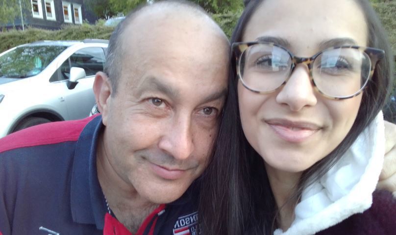 Foto de José Mateos Mariscal con su hija