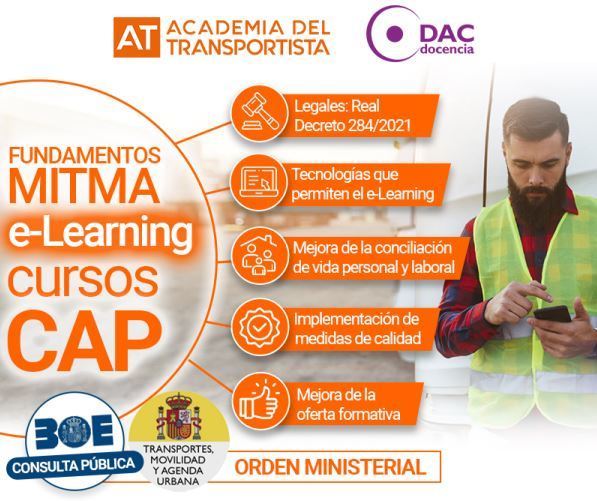 El Mitma incluirá el e-Learning en la formación CAP