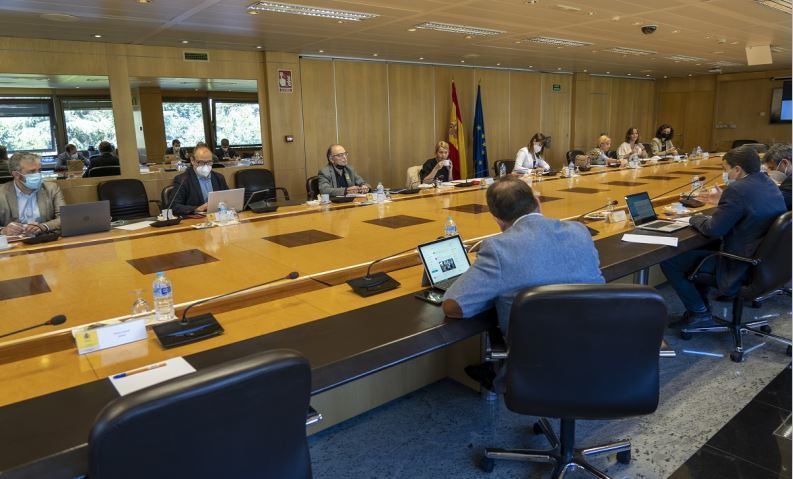 Imagen de la reunión de la Mesa Técnica de pensiones