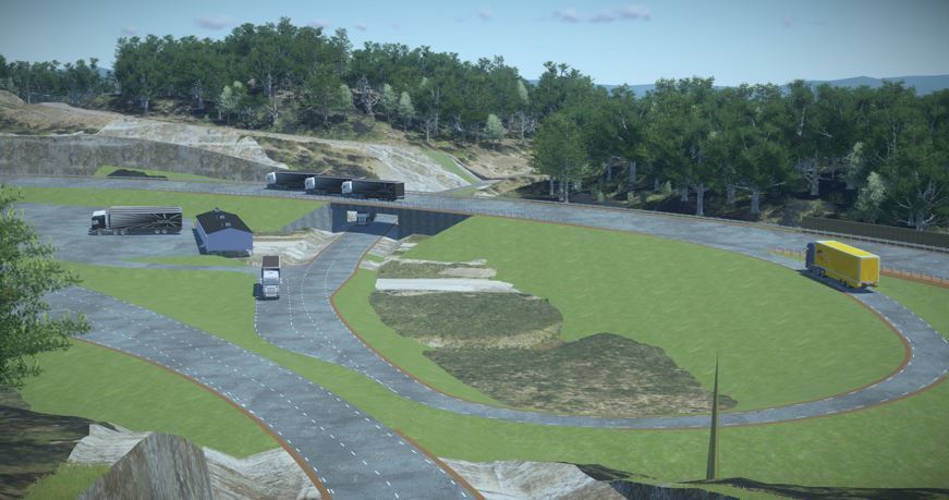 Infografía de la nueva pista de pruebas de Scania