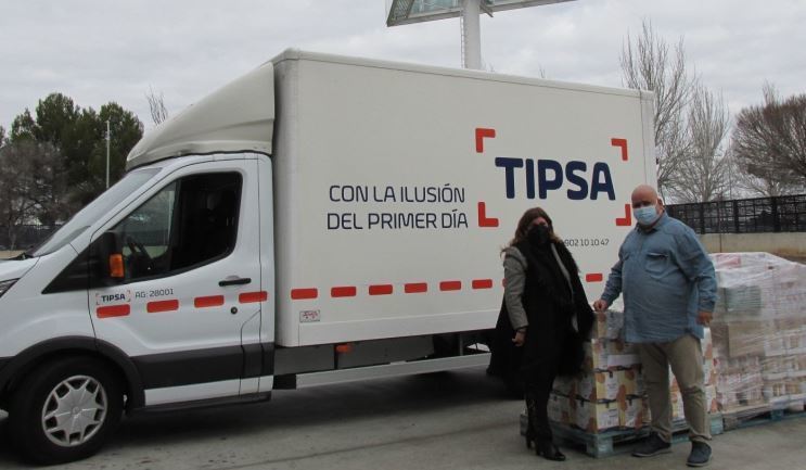 Una de las donaciones de Tipsa a las ONG