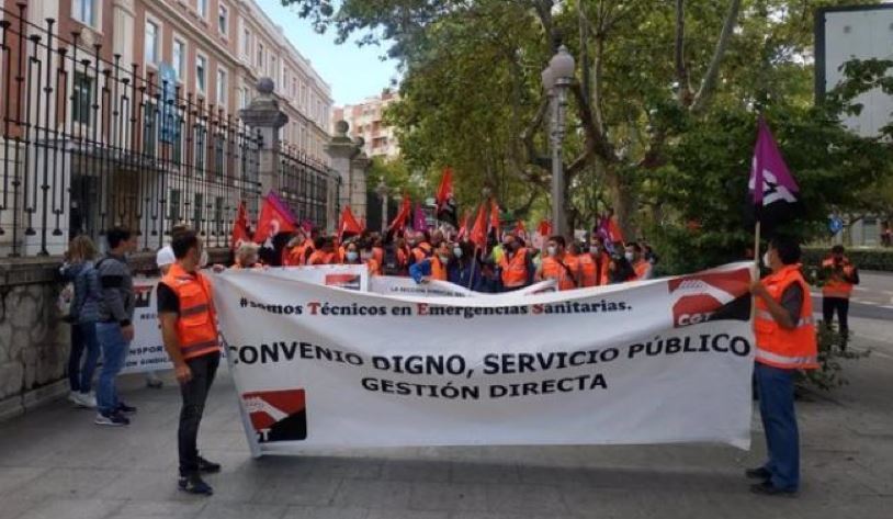 Imagen de la movilización de hoy en Valladolid