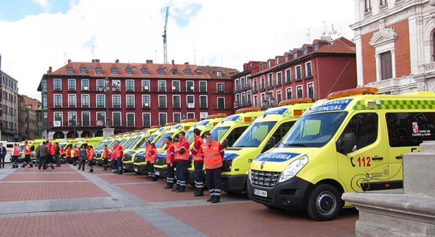 Concentración de trabajadores sanitarios