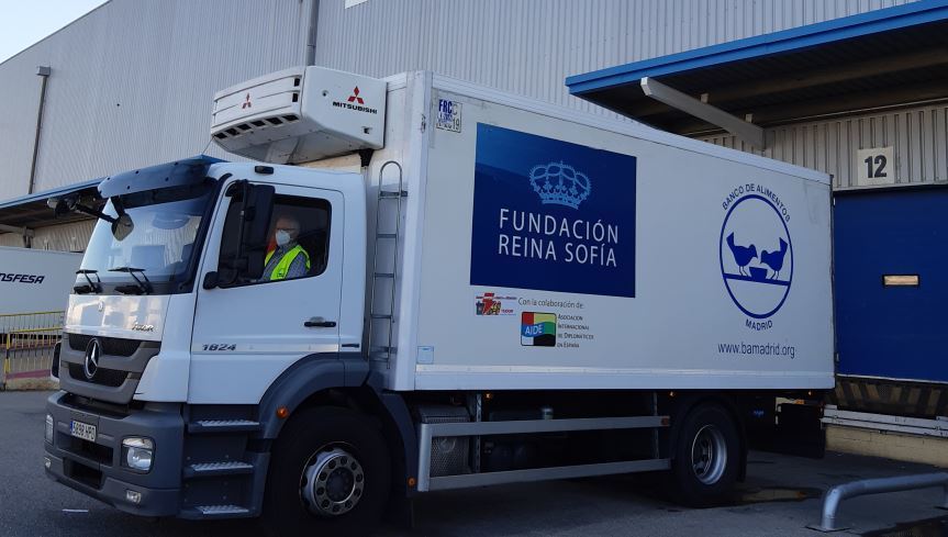 Imagen de un camión del Banco de Alimentos