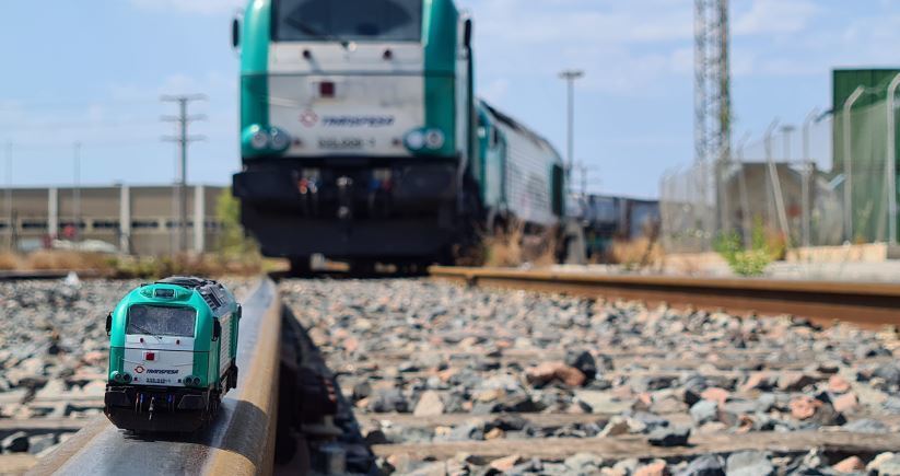 Imagen de un tren de Transfesa Logistics