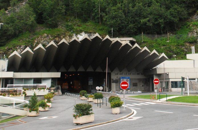 Imagen del Túnel del Mont Blanc desde el lado francés