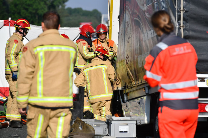 Caos en la A67 cerca de Someren el miÃ©rcoles por la maÃ±ana.