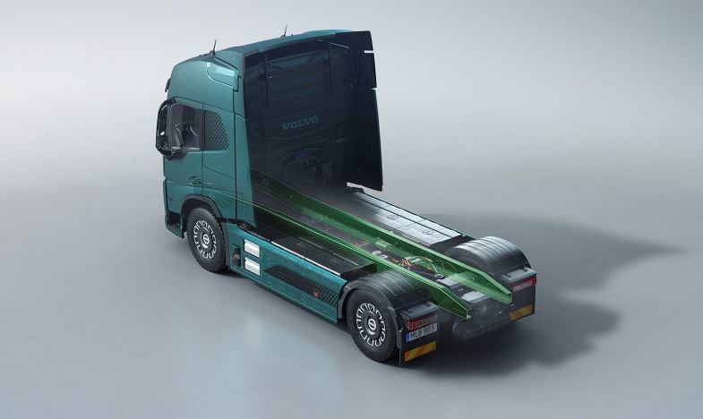 Imagen de un camión Volvo con el nuevo acero