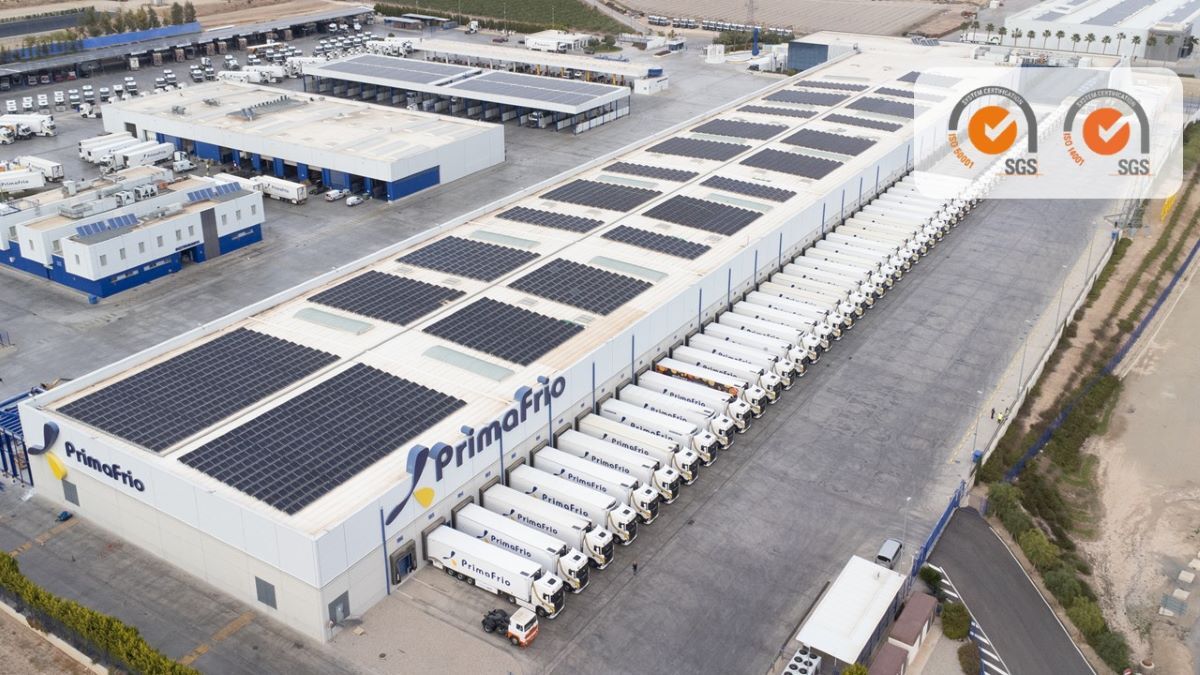 Primafrio consolida su compromiso energético y ambiental renovando las certificaciones ISO 50001 e ISO 14001. Imagen de la sede de Primafrio