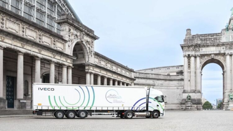 IVECO refuerza su compromiso con la movilidad recorriendo más de 5.000 km con un camión a bioGNL. Foto IVECO