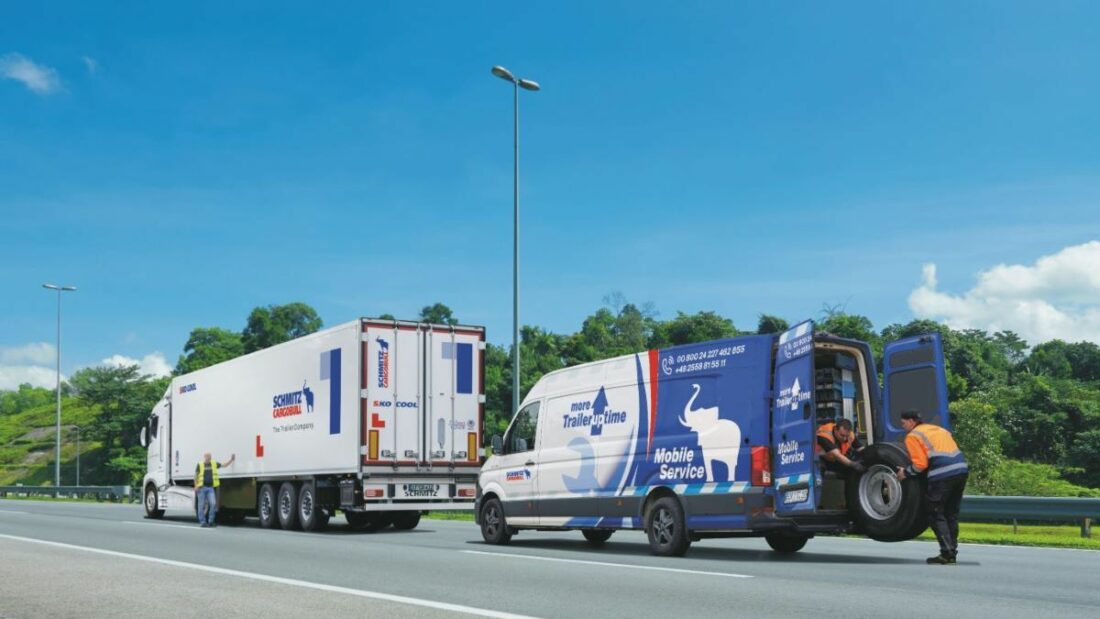La flota de furgonetas de servicio de Schmitz Cargobull salen a las carreteras. Fotos: Schmitz Cargobull