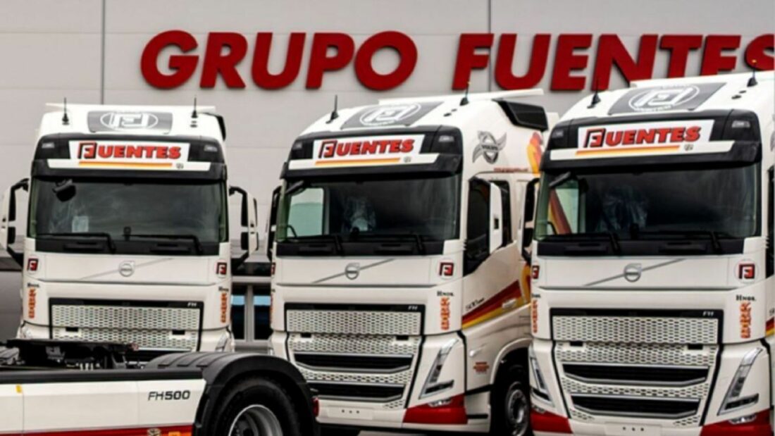 Imagen de camiones del Grupo Fuentes. Foto de archivo