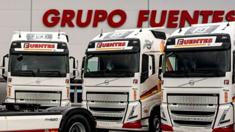 Imagen de camiones del Grupo Fuentes. Foto de archivo