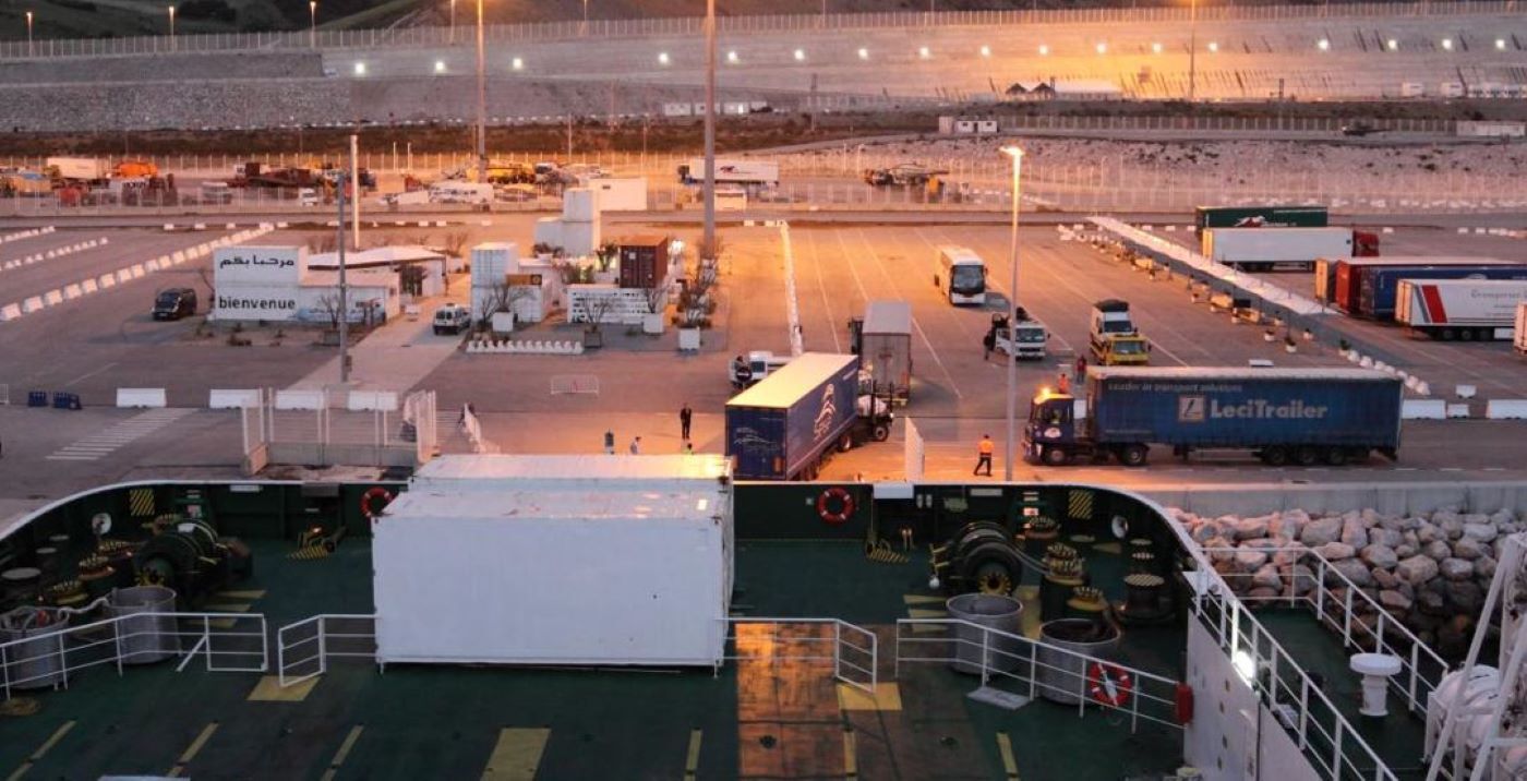 Imagen del puerto de Tánger Med en Marruecos. Foto: IRU