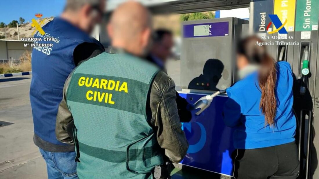 Carburante adulterado. Foto: Guardia Civil