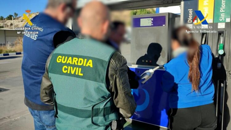 Carburante adulterado. Foto: Guardia Civil