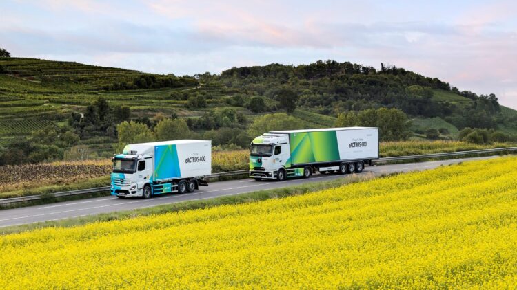 Imagen del Mercedes-Benz Trucks eActros 440 y eActros 600. Fotos: Daimler Truck