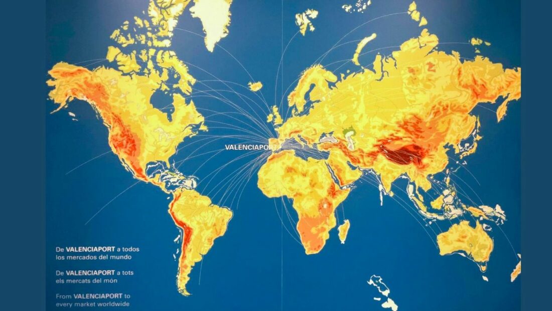El Puerto de Valencia lidera la conectividad marítima en España y se posiciona como el cuarto de Europa. Foto: Valenciaport