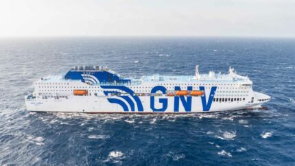 GNV recibe en China el GNV Virgo, su primer barco propulsado por GNL. Fotos: GNV GNV recibe en China el GNV Virgo, su primer barco propulsado por GNL. Fotos: GNV