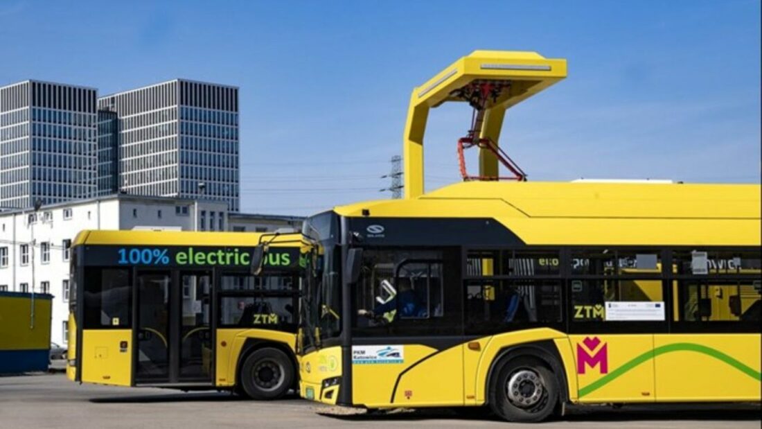 Solaris entregará 42 autobuses eléctricos a GZM Metrópolis de Polonia. Foto: GZM Metrópolis