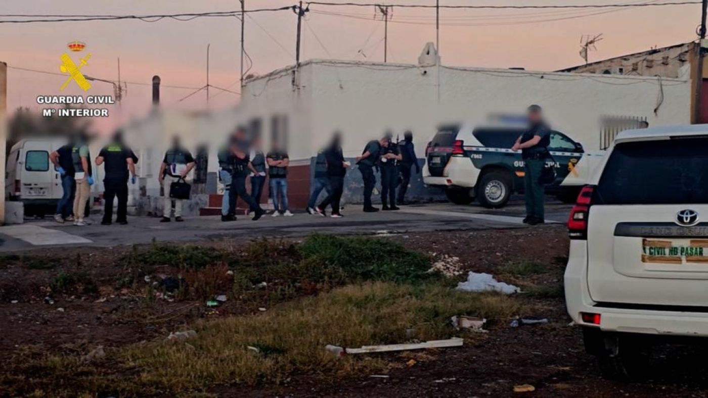 4 detenidos por disparar, atropellar y agredir brutalmente a un camionero para robarle. Foto: Guardia Civil