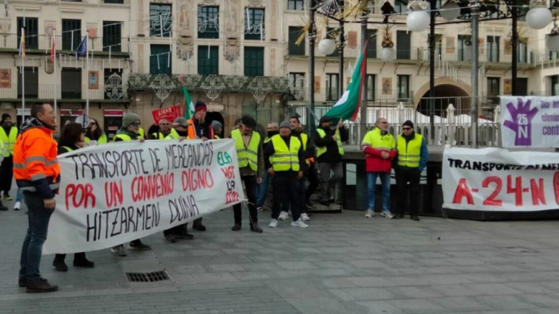 Los camioneros navarros volverán a la huelga en diciembre