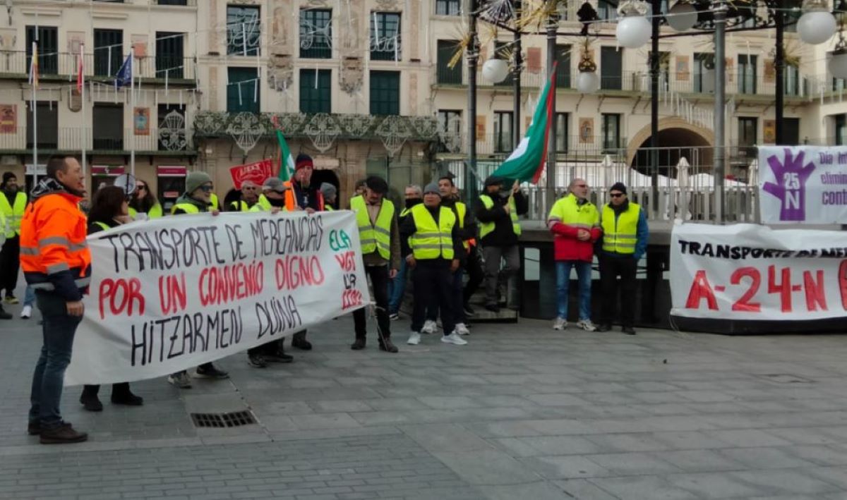 Los camioneros navarros volverán a la huelga en diciembre
