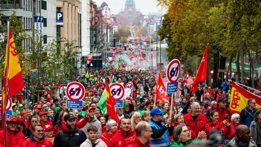 La huelga general en Bélgica paraliza el transporte público y muchos vuelos fueron cancelados