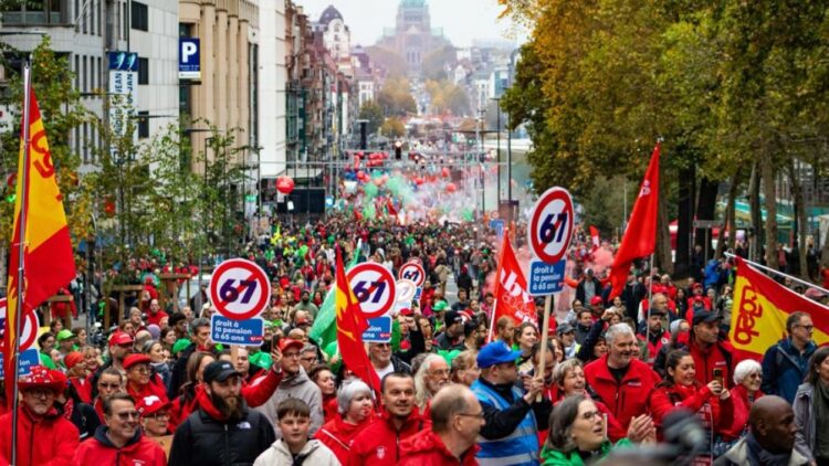 La huelga general en Bélgica paraliza el transporte público y muchos vuelos fueron cancelados