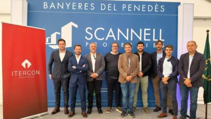 ITERCON coloca la primera piedra del complejo logístico de 60.800 m2 para Scannell Properties. Foto. ITERCON