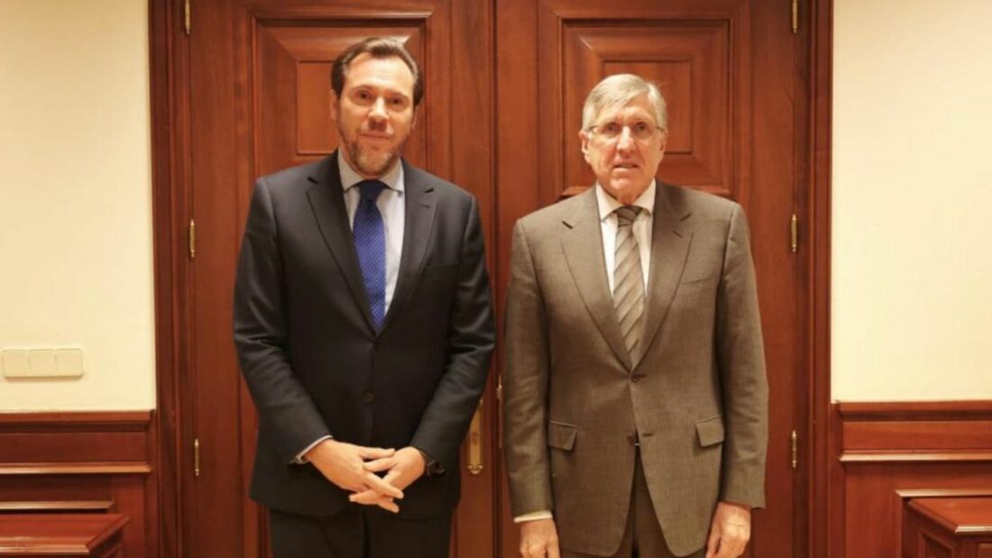 El ministro Óscar Puente y el coordinador europeo del Corredor Atlántico, François Bausch