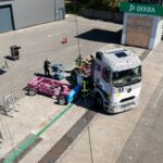 La seguridad pasiva del Mercedes-Benz eActros 600 confirmada en pruebas de choque. Fotos: Daimler Truck