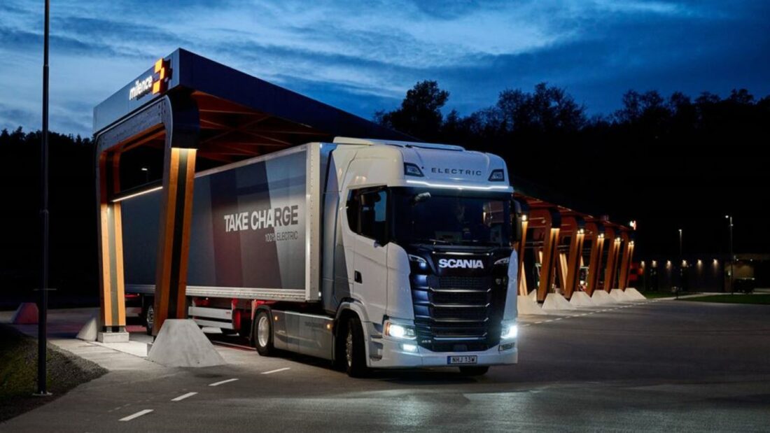Nuevo ecosistema de transporte de Scania, el alquiler de camiones eléctricos. Foto. Scania camiones eléctricos Scania