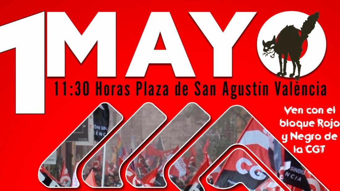Nueva multa a sindicato CGT València por el 1º de Mayo. Foto: CGT Valencia Nueva multa a sindicato CGT València por el 1º de Mayo