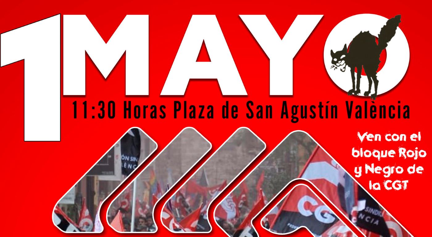 Nueva multa a sindicato CGT València por el 1º de Mayo. Foto: CGT Valencia Nueva multa a sindicato CGT València por el 1º de Mayo